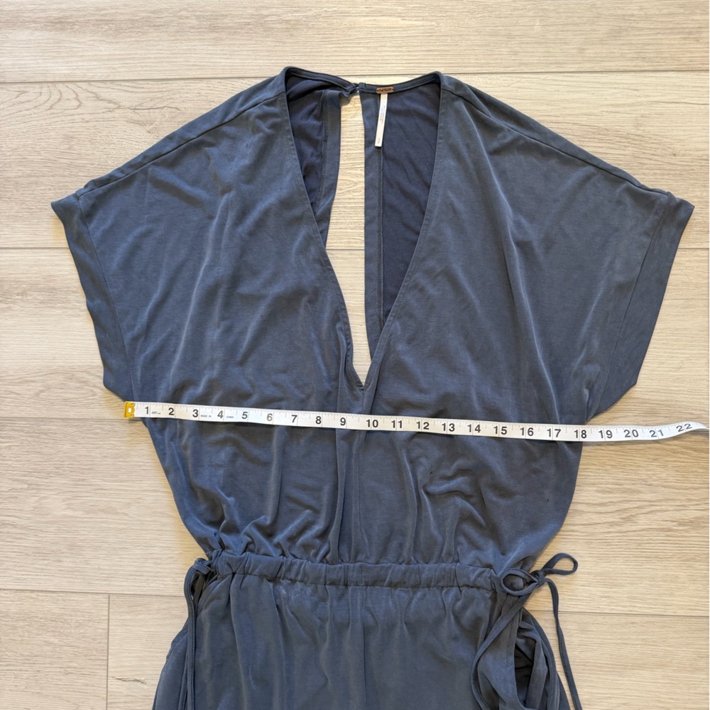 Free People Jumpsuit Sz S Beautiful Day One Piece Gray Pockets Soft Jogger *Read - Picture 8 of 14
